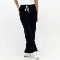 Calça Facinelli Reta com Bolso em Veludo Cotelê Feminino