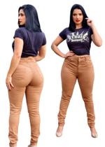 Calca fem color caramelo studio jeans