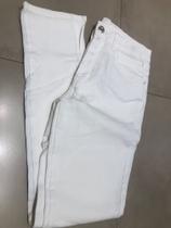 Calça fem jeans branco com elastano skinny 42/44/48