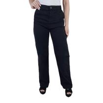 Calça Feminina Aeropostale Sarja Wide Leg Preta - 98111