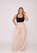Calça Feminina Alfaiataria Bege Calça Feminina Alfaiataria Bege