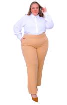 Calça Feminina Alfaiataria Cintura Alta Plus Size