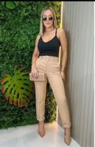 Calça Feminina Alfaiataria Com Cinto Moda Social