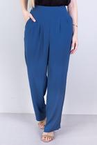 Calça feminina alfaiataria corte reto 64108