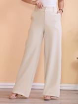 Calça Feminina Alfaiataria Pantalona Com Cinto Elegante Calça Feminina Alfaiataria Pantalona Com Cinto Elegante