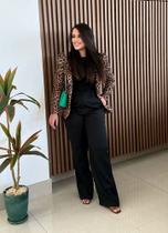 Calça Feminina Alfaiataria Wide Leg Moda Elegante Pantalona Social Premium