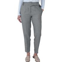 Calça Feminina Alpelo Carrot Com Cinto Cinza - 63300