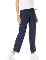 Calça Feminina Amazon Essentials de Linho com Corte Largo Azul Marinho XL Calça Feminina Amazon Essentials de Linho com Corte Largo Azul Marinho XL