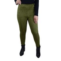 Calça Feminina Averzzy Skinny Suede Verde Militar - 6422