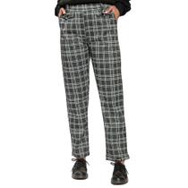 Calça Feminina Biamar Reta Estampada Preto/Cinza