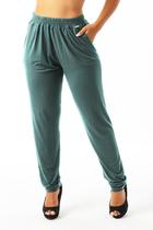 Calça Feminina Bolso Viscolycra Lisa Tarelles - T0503