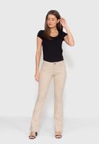Calça feminina Boot Cut 7825 Bege Claro Bella Canvas