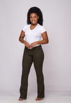 Calça feminina Boot Cut 7825 Verde Musgo