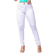 Calça Feminina Branca com Elastano - Look Nobre Jeans