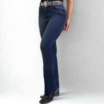 Calca Feminina Brilho Bordada Strass Jeans Grosso Elastano Calca Feminina Brilho Bordada Strass Jeans Grosso Elastano