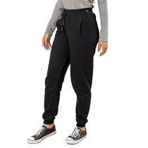 Calça Feminina Bruna & Bia Jogger Moletom Preta -12185 Calça Feminina Bruna & Bia Jogger Moletom Preta -12185
