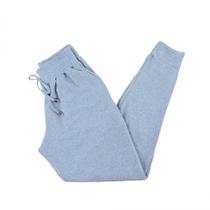 Calça Feminina Bruna & Bia Jogger Tricot Azul Mescla - 12400 Calça Feminina Bruna & Bia Jogger Tricot Azul Mescla - 12400