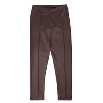 Calça Feminina Bruna e Bia Plus Size Slim Frisos Marrom Calça Feminina Bruna e Bia Plus Size Slim Frisos Marrom