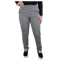 Calça Feminina Bruna e Bia Reta Cinza - 12605 Calça Feminina Bruna e Bia Reta Cinza - 12605