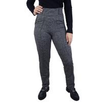 Calça Feminina Bruna e Bia Reta Jacquard Preta - 12539 Calça Feminina Bruna e Bia Reta Jacquard Preta - 12539