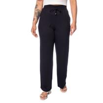 Calça Feminina Bruna e Bia Wide Leg Preto Calça Feminina Bruna e Bia Wide Leg Preto