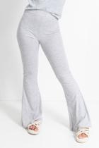 Calça feminina canelada bruna mescla claro