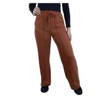 Calça Feminina Cardium Moletinho Pantalona Marrom - 4638 Calça Feminina Cardium Moletinho Pantalona Marrom - 4638