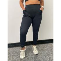 Calça Feminina Cargo Jogger Com Bolsos Laterais Estilosa
