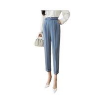 Calça Feminina Casual de Verão - Comprimento Tornozelo - Estilo Elegante para Escritório Calça Feminina Casual de Verão - Comprimento Tornozelo - Estilo Elegante para Escritório