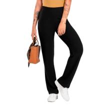 Calça Feminina Cativa Pantalona Canelada Texturizada Preto Calça Feminina Cativa Pantalona Canelada Texturizada Preto