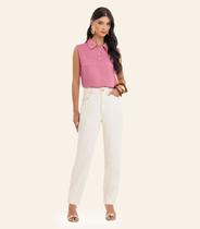 Calça Feminina Cenoura Em Sarja Endless Bege Calça Feminina Cenoura Em Sarja Endless Bege