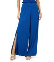 Calça Feminina Com Abertura Ribana Duo Endless Azul Calça Feminina Com Abertura Ribana Duo Endless Azul