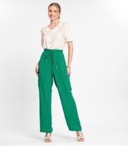 Calça Feminina Com Bolso Cargo Rovitex Verde