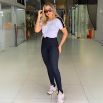 Calça Feminina Com Fenda De Poliamida Power