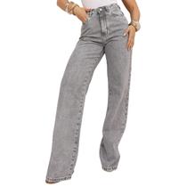 Calça Feminina Consciência Jeans Wide Leg Cinza - 29000 Calça Feminina Consciência Jeans Wide Leg Cinza - 29000