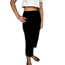 Calça Feminina Corsário Soltinha Elástico Lisa Viscolycra Pp Ao Plus Size