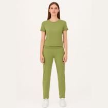 Calça Feminina Cós Elástico Em Moletom Stretch Flanelado Malwee Calça Feminina Cós Elástico Em Moletom Stretch Flanelado Malwee