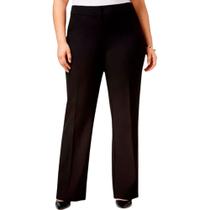 Calça Feminina de Alfaiataria Plus Size, Preto, Marinho