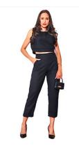 Calça Feminina De Linho Cintura Alta Conjunto Top Calça Feminina De Linho Cintura Alta Conjunto Top