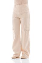 Calça Feminina Denim Natural Arauto Wide Cargo