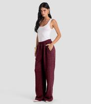 Calça Feminina em Malha Tricot Rustic Dianna Vermelho Calça Feminina em Malha Tricot Rustic Dianna Vermelho