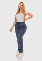 Calça Feminina em Moletom 7860 Mescla Azul