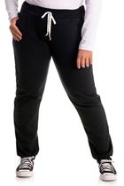 Calça Feminina em Moletom Peluciado com Bolsos