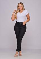 Calça Feminina em Sarja com Elastano 7914 Preto Bella Canvas