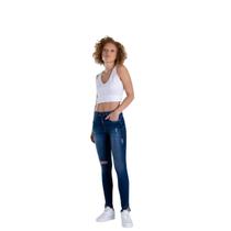 Calça Feminina Enfim Push Up Em Jeans Super Elastano