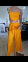 Calça feminina envelope Amarelo tamanho P