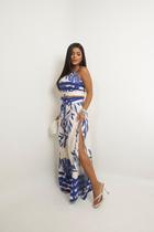 Calça Feminina Envelope Pantalona Estampada Mirian