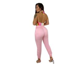 Calça Feminina Estilo Jogge Rosa