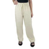 Calça Feminina Facinelli By Mooncity Pantalona Areia 290021