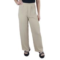 Calça Feminina Facinelli By Mooncity Pantalona Areia 290055